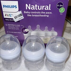 Philips Avent Natural Baby Bottles - Clear and White